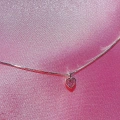 925 Ayar Gümüş Pembe Mini Kalp Choker