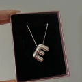 925 Ayar Gümüş Silver Balon Harf Kolye