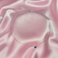 925 Ayar Gümüş Silver Lacivert Kalpli Choker