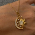 925 Ayar Gümüş Sun & Moon Kolye