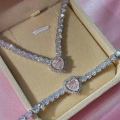 Beyaz Swarovski Taşlı Set