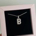 Çelik B Harf Kolye