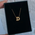 Çelik D Harfli Kolye