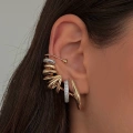 Çelik Earcuff Detay Küpe