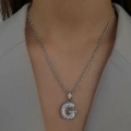 Çelik G Harf Kolye