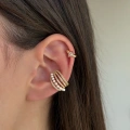 Çelik Gold İncili Earcuff
