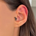 Çelik Gold Lacivert Taşlı Tragus & Piercing