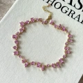 Çelik Gold Pembe Baget Taşlı Choker