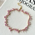 Çelik Gold Pembe Baget Taşlı Choker