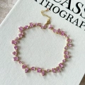 Çelik Gold Pembe Baget Taşlı Choker