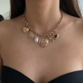 Çelik Gold Vintage Tasarım Choker