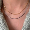 Çelik İnce İtalyan Zinciri Kolye