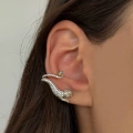 Çelik Kaplan Detaylı Earcuff