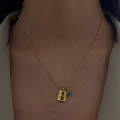 Çelik Nazar Detay  Mini Balon B Harf Kolye
