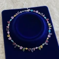 Çelik Rengarenk Baget Taşlı Choker
