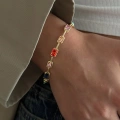 Çelik Renkli Baget Taşlı Bileklik