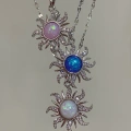 Çelik Renkli Güneş Kolye