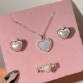 Çelik Sedefli Kalp Detaylı Set