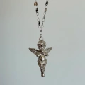 Çelik Silver 3 Boyutlu Melek Kolye