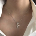 Çelik Silver 3 Charmlı Kaplumbağa Kolye