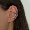 Çelik Silver 3 Lü Earcuff