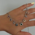 Çelik Silver 9 Charmlı Choker