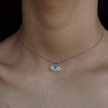 Çelik Silver Mavi Taşlı Göz Choker