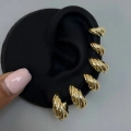 Çelik Burgu Detay 6 Lı Küpe Seti