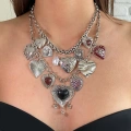 Çelik Silver Vintage Tasarım Choker