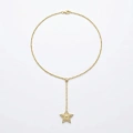 Çelik Yıldız Charmlı Y Kolye