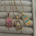 Çelik Zincirli Tarot Kolye