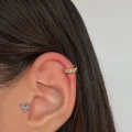 Cerrahi Çelik Gold Baget Taşlı Halka Piercing