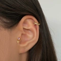 Cerrahi Çelik Gold Pembe Tragus Piercing
