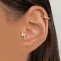 Cerrahi Çelik Gold Şimşek Detay Tragus Piercing