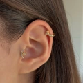 Cerrahi Çelik Lila Yeni Ay Detaylı Piercing