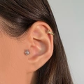Cerrahi Çelik Silver Gezegen Tragus Piercing