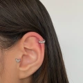 Cerrahi Çelik Silver Halka Kelebek Piercing