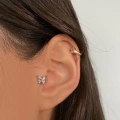 Cerrahi Çelik Silver Hologramlı Tragus Piercing