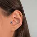 Cerrahi Çelik Silver Mor Tragus Piercing