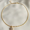 Gold Çiçek Choker