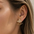 Gold Gezegen Küpe