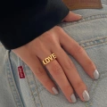 Gold Love Yazılı Yüzük