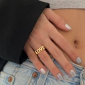 Gold Love Yazılı Yüzük
