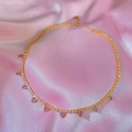 Gold Pembe 9 Kalpli Suyolu Choker