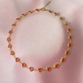 Gold Pembe Kalp Choker