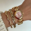 Gold Pembe Kalpli Kol Saati