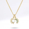 Gold Sun&Moon Kolye