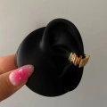 Gold Taşlı Zikzak Earcuff