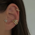 Gold Yıdız Detaylı Earcuff