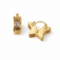 Gold Yıldız Küpe